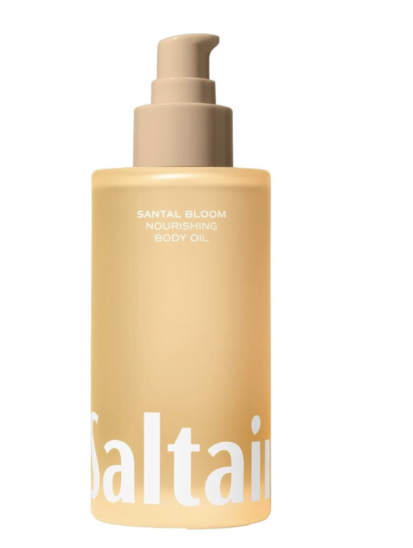 Saltair Body Oil. Luxurious Santal Bloom After Shower and Bath Oil Moisturizer for Women and Men. Botanical, Non-Greasy, and Well-Absorbing Lotion for Hydrating Dry Skin. 4oz Pump Bottle